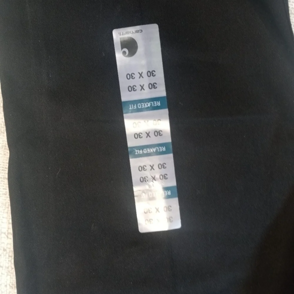 Carhartt Size 30x30 Relaxed Fit Black Twill Work Pants NWT‎